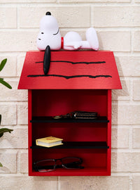 Repisa mural Snoopy con forma de casita