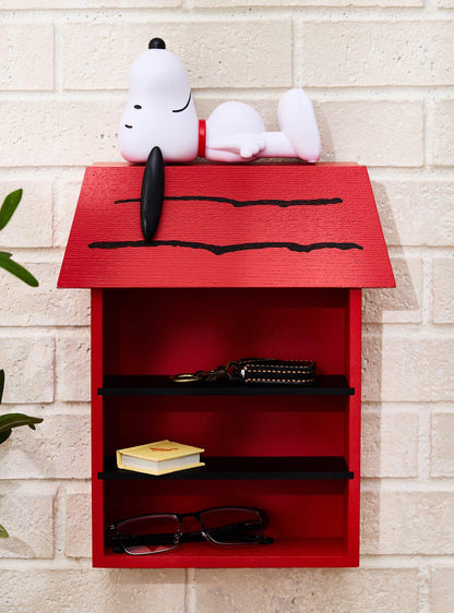 Repisa mural Snoopy con forma de casita