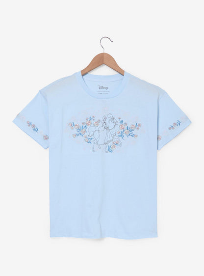 Polera crop floral de Cinderella y su caballo