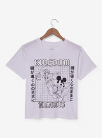 Polera corta Disney Kingdom Hearts con Sora y Mickey