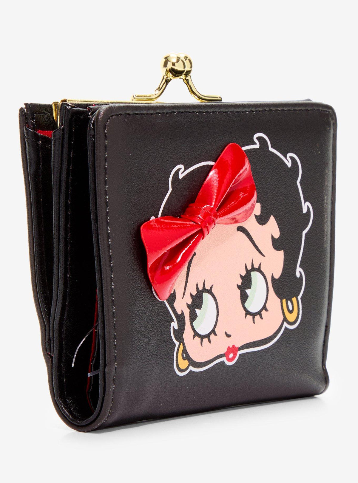Billetera Betty Boop con lazo y cierre de boquilla