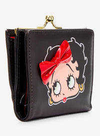 Billetera Betty Boop con lazo y cierre de boquilla