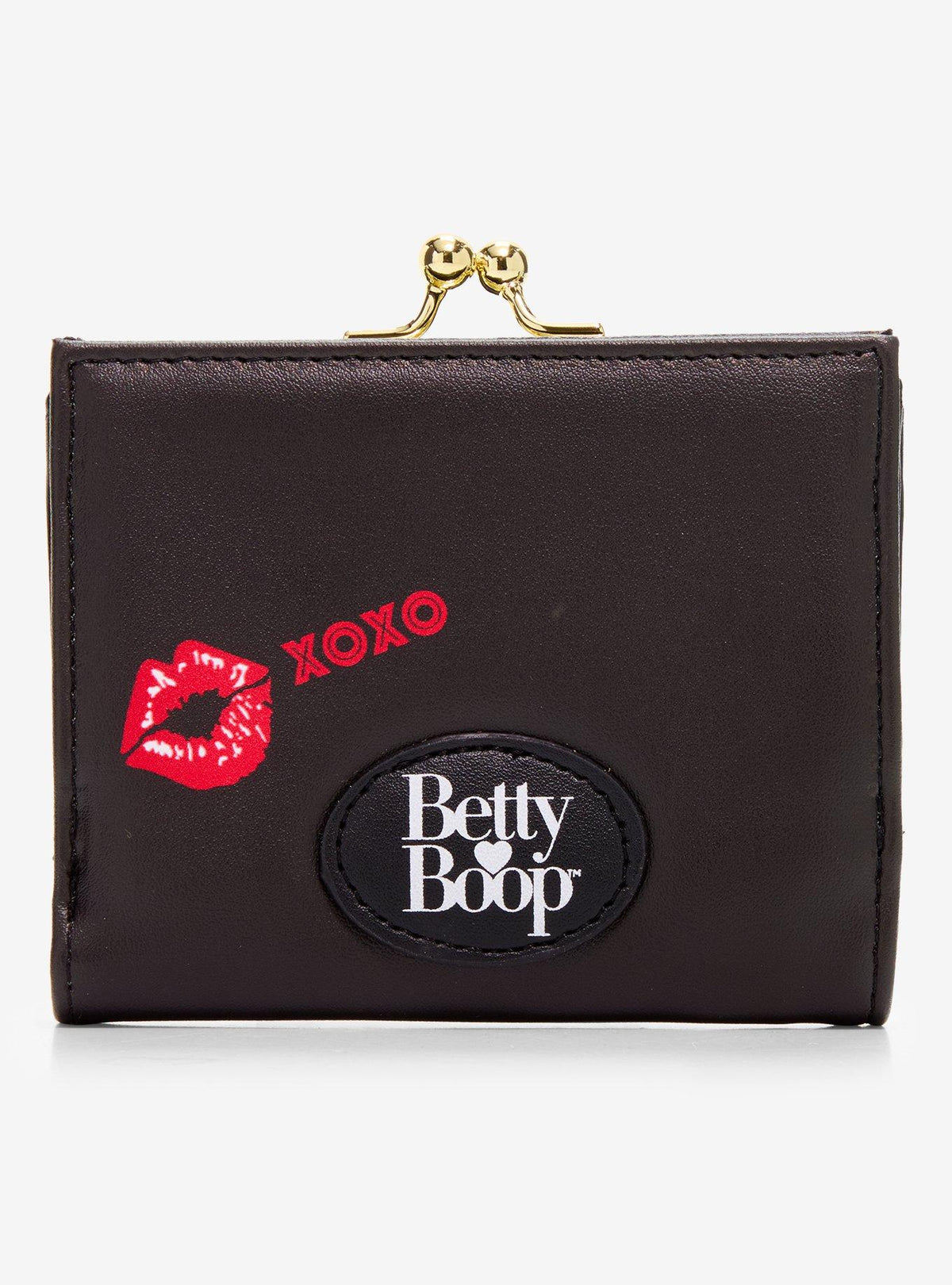 Billetera Betty Boop con lazo y cierre de boquilla