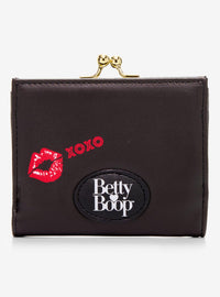 Billetera Betty Boop con lazo y cierre de boquilla