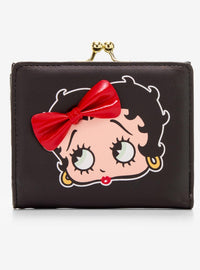 Billetera Betty Boop con lazo y cierre de boquilla