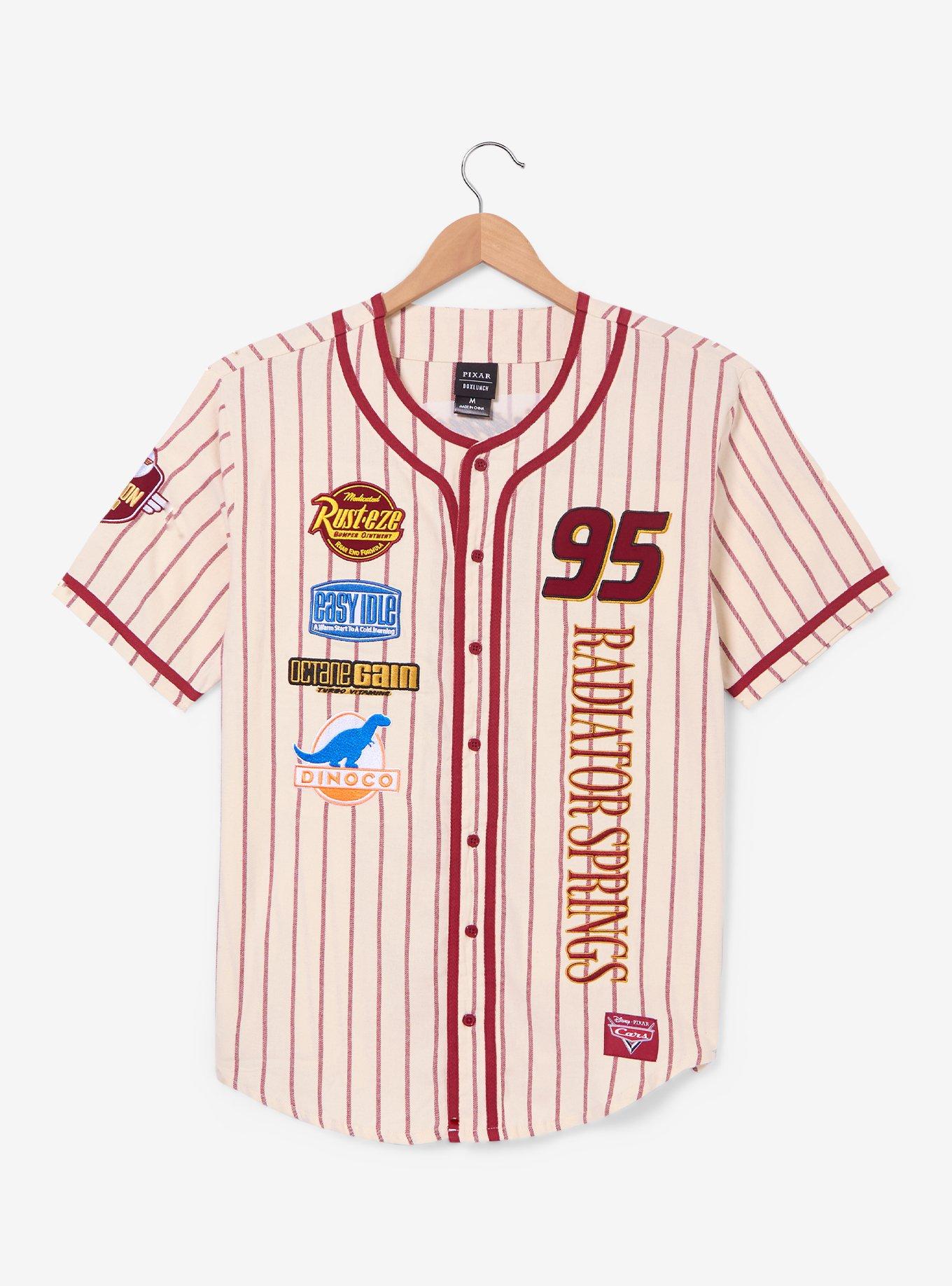 Camisa de béisbol Disney Pixar Cars con íconos