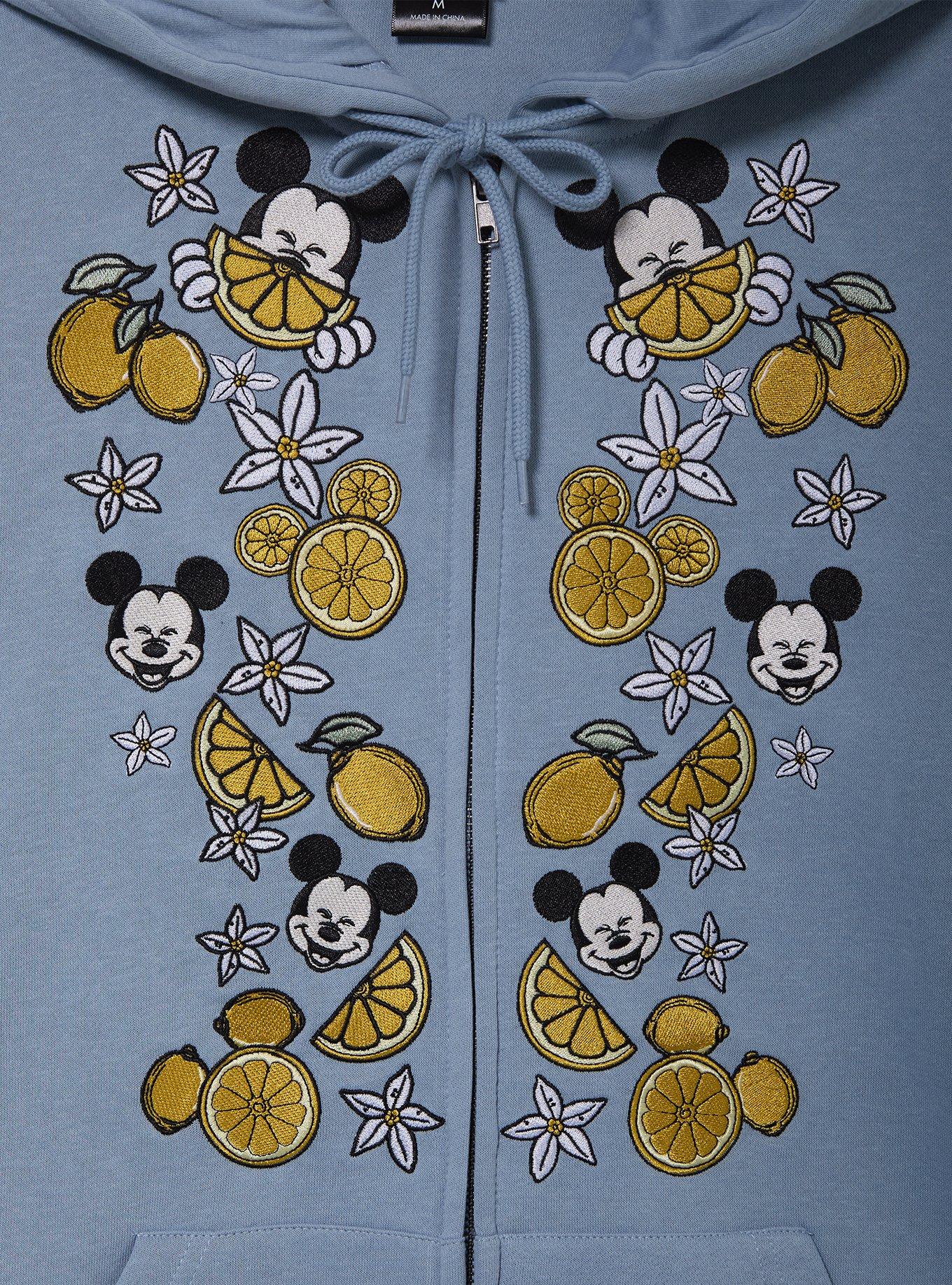 Polerón con cierre bordado de Mickey Mouse y limones