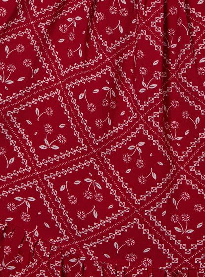Vestido plus size de cerezas y pañuelo Spider-Man