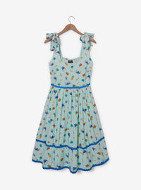 Vestido estampado de frutas Stitch