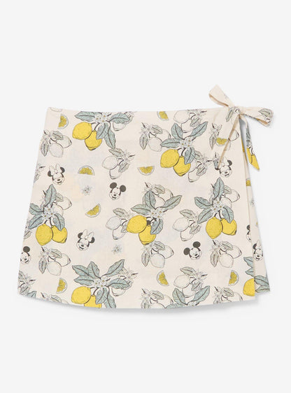 Falda-short de lino Disney Mickey & Minnie con limones