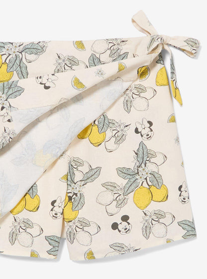 Falda-short de lino Disney Mickey & Minnie con limones