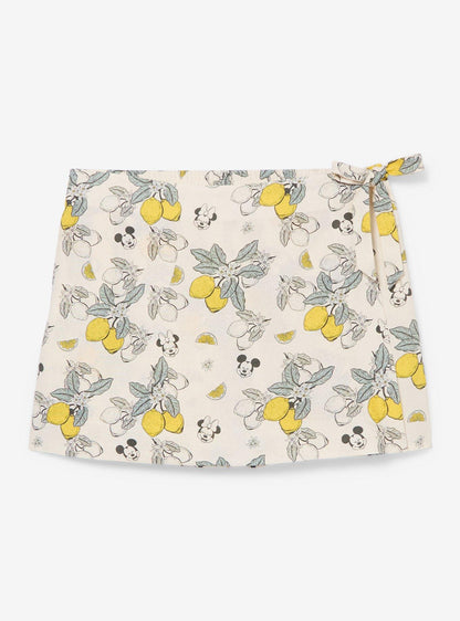 Falda pantalón de lino Mickey & Minnie con limones