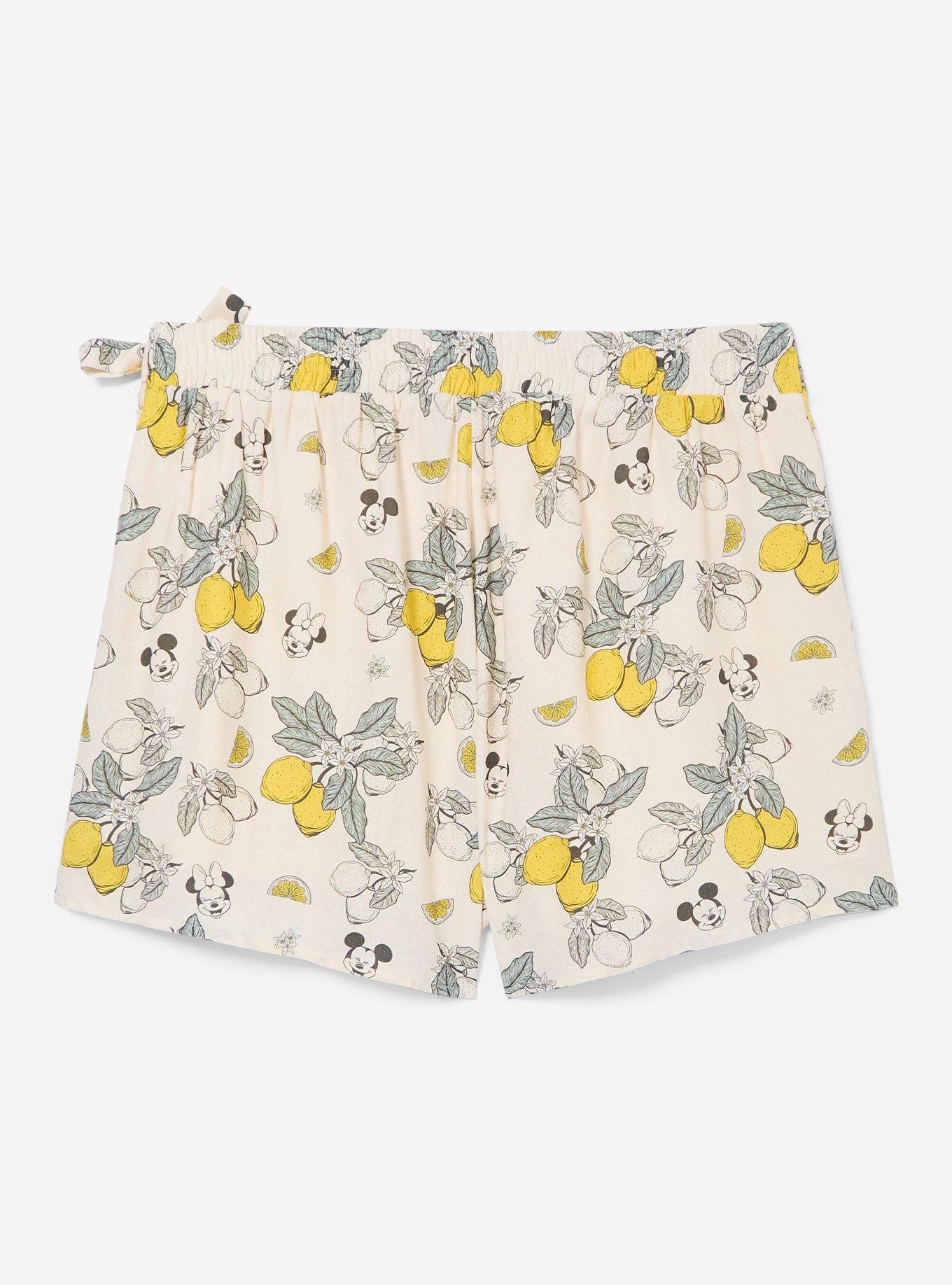 Falda pantalón de lino Mickey & Minnie con limones