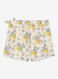 Falda pantalón de lino Mickey & Minnie con limones