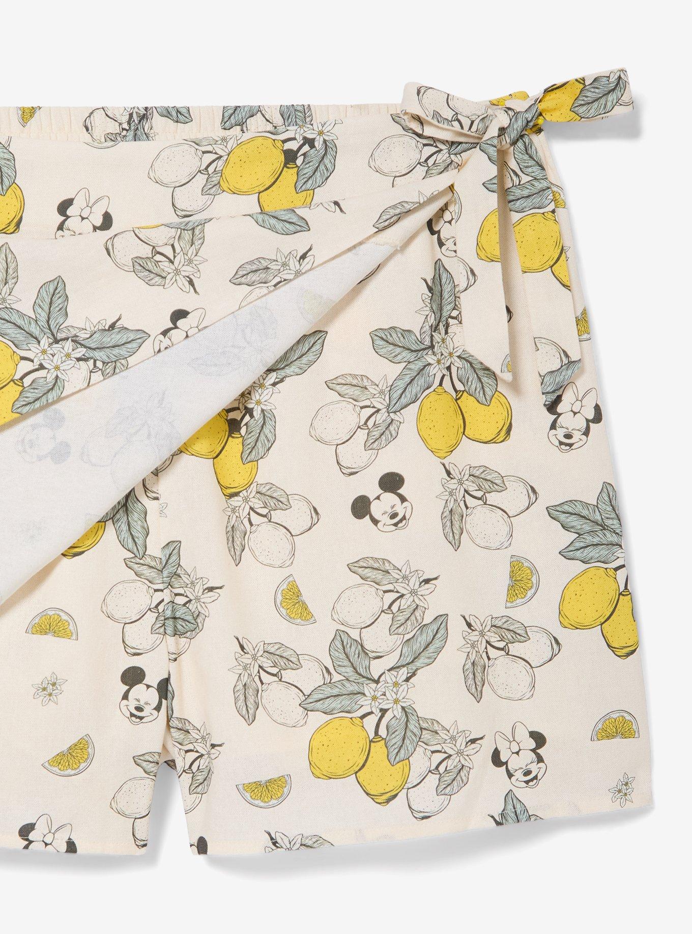 Falda pantalón de lino Mickey & Minnie con limones