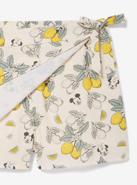Falda pantalón de lino Mickey & Minnie con limones