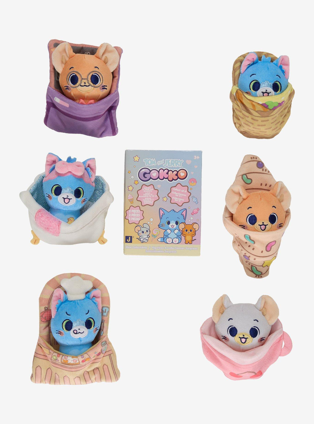 Peluche mini y accesorio sorpresa Tom and Jerry Gokko