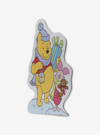 Letrero metálico invernal de Winnie the Pooh y Piglet