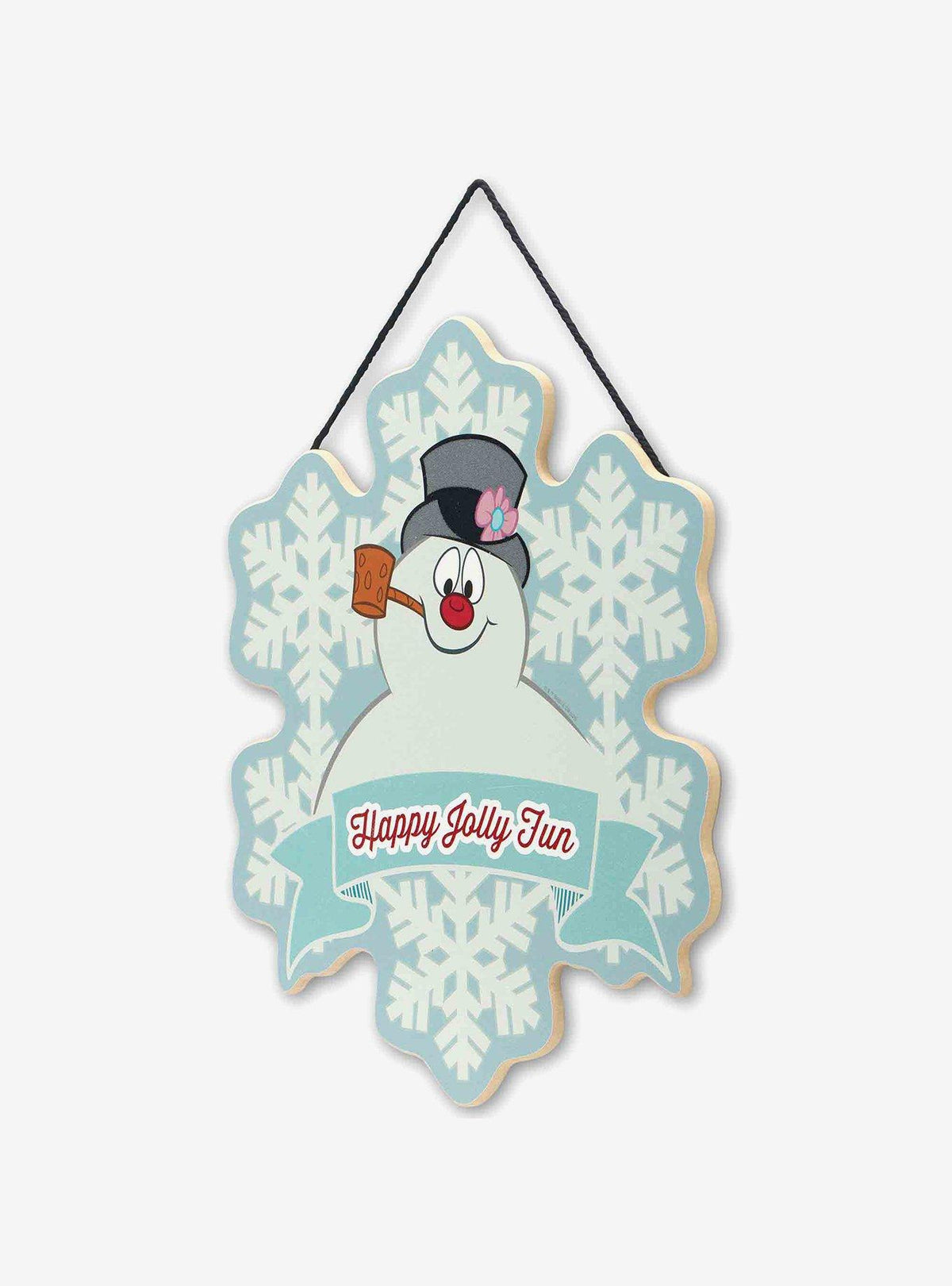 Letrero colgante de madera Frosty the Snowman