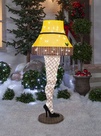 A Christmas Story: Escultura luminosa de pierna navideña