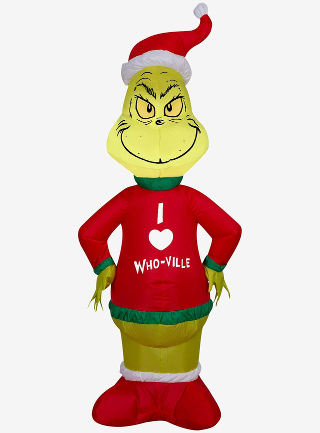 Adorno inflable navideño del Grinch