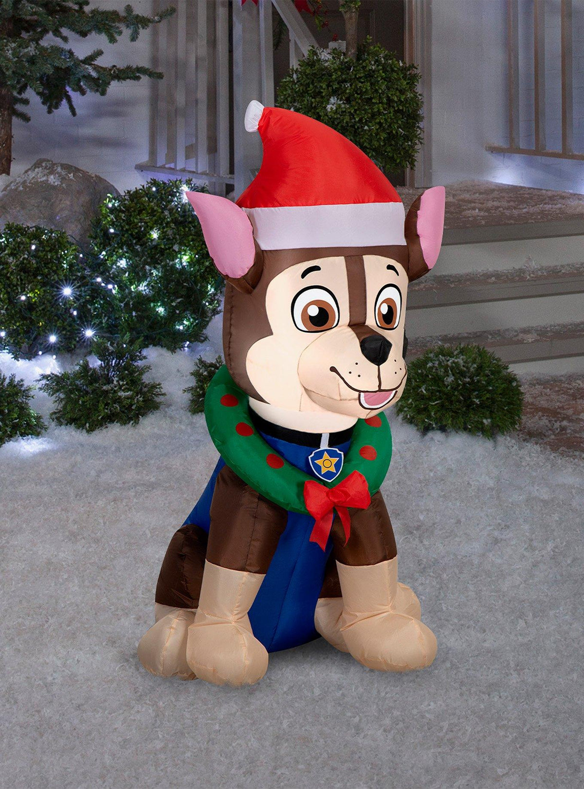 Inflable navideño de Chase de Paw Patrol