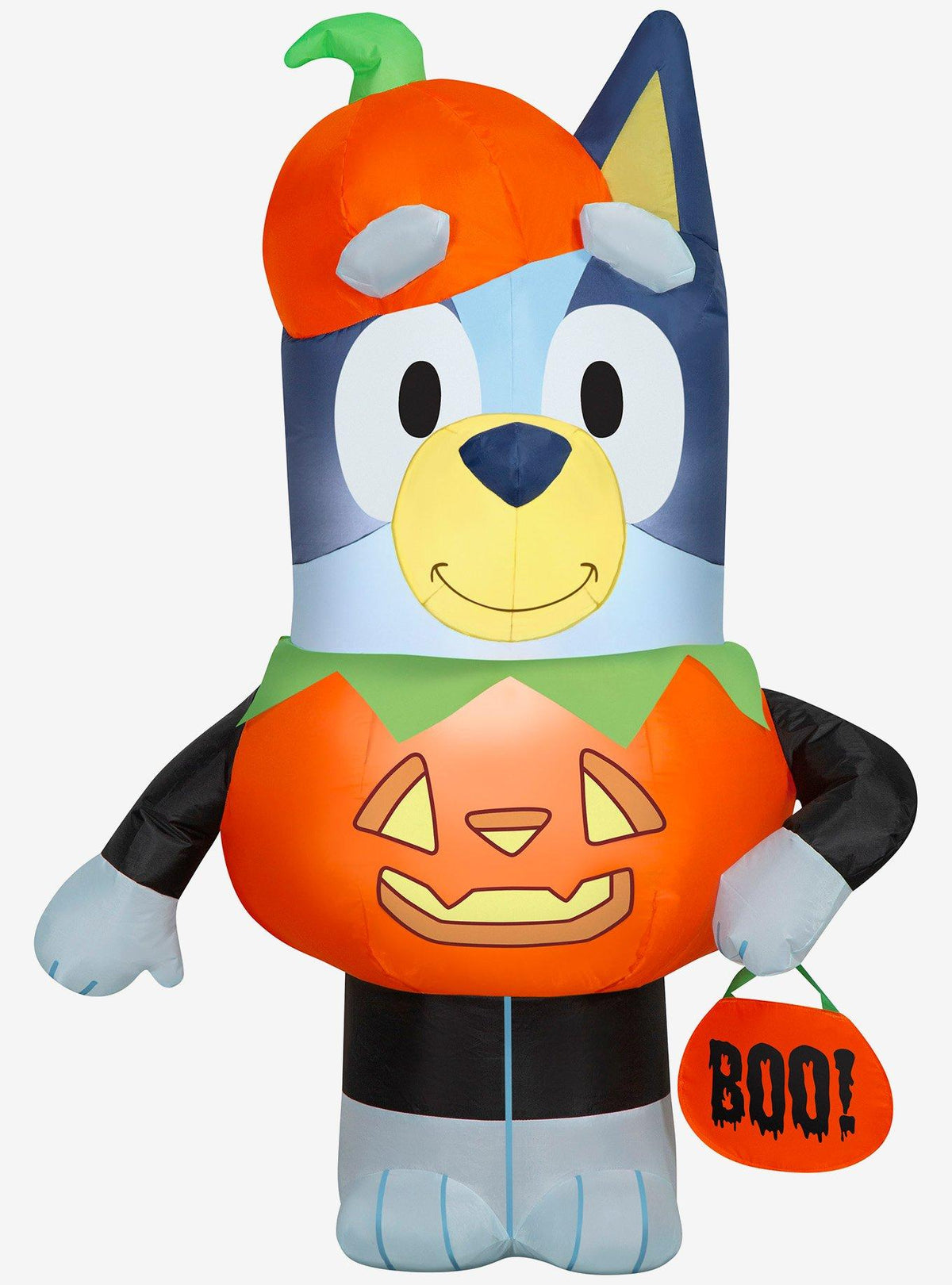 Inflable de Bluey con disfraz de calabaza
