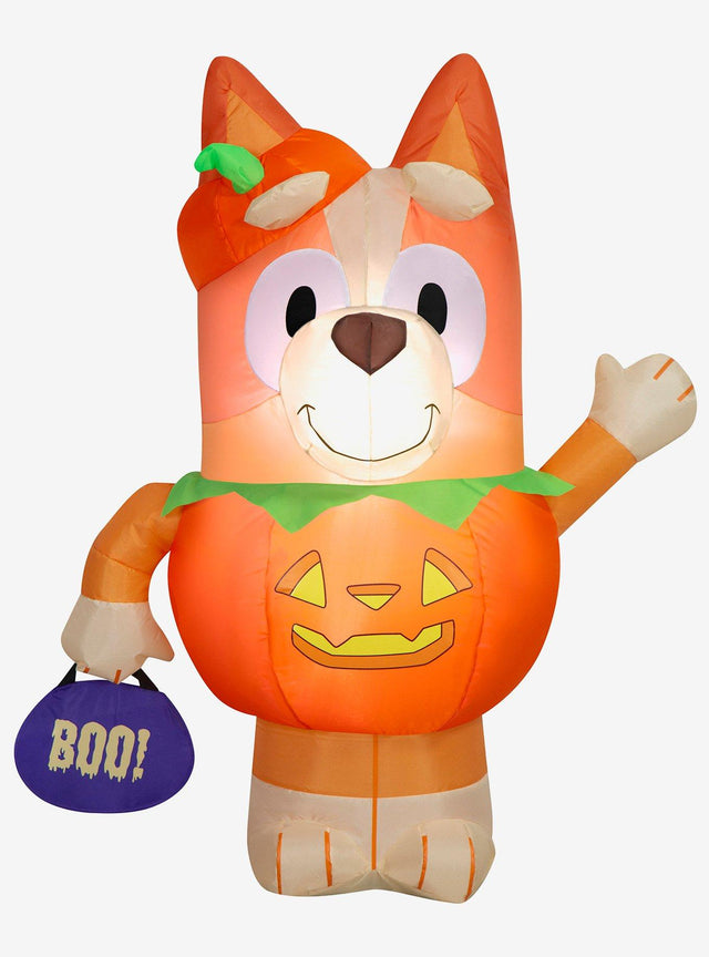 Inflable de Bingo con disfraz de calabaza