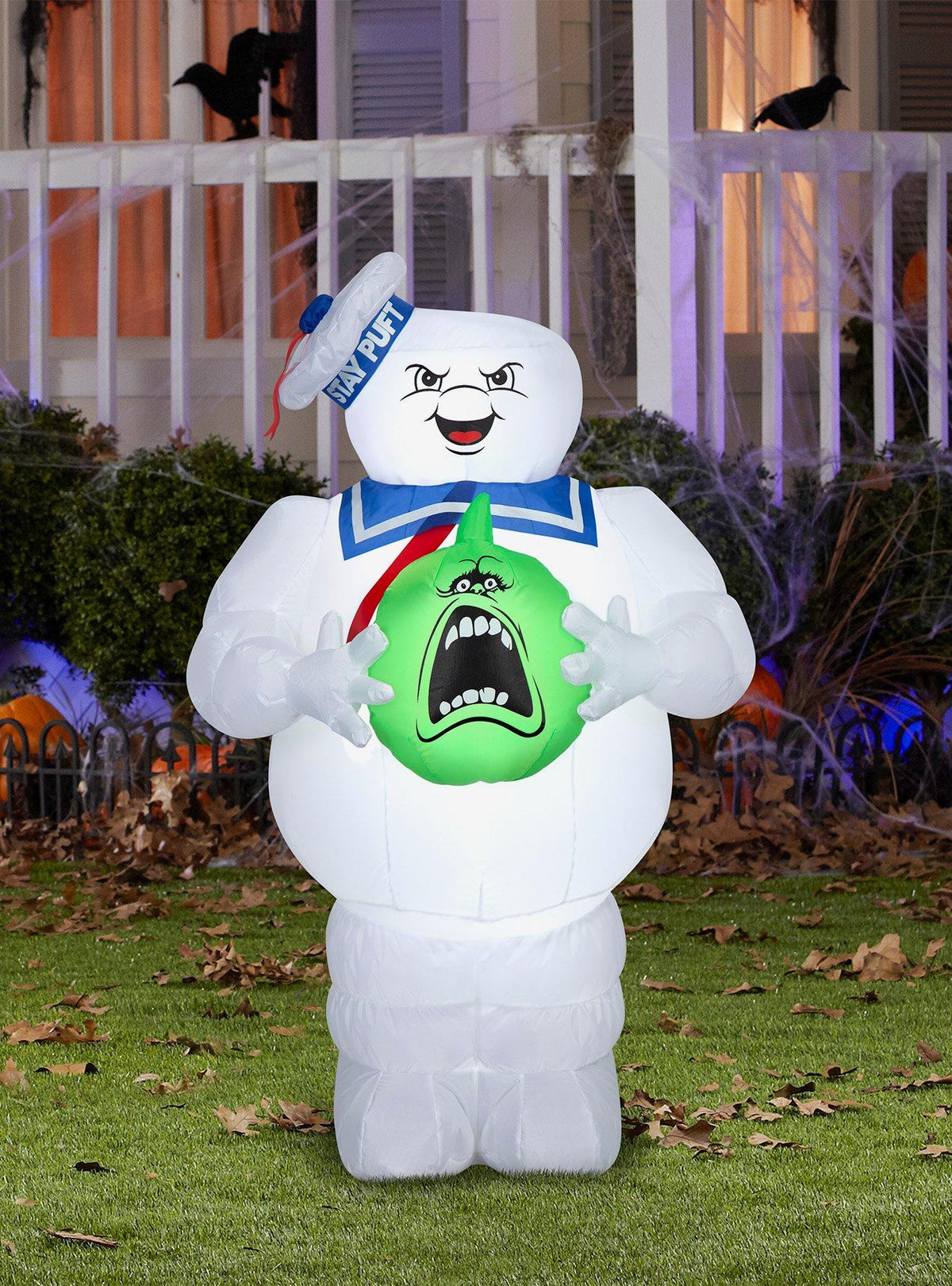 Inflable Stay Puft con calabaza de Ghostbusters