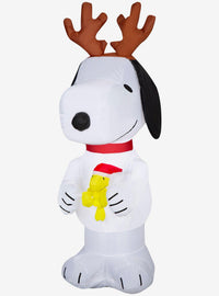 Snoopy y Woodstock inflable navideño