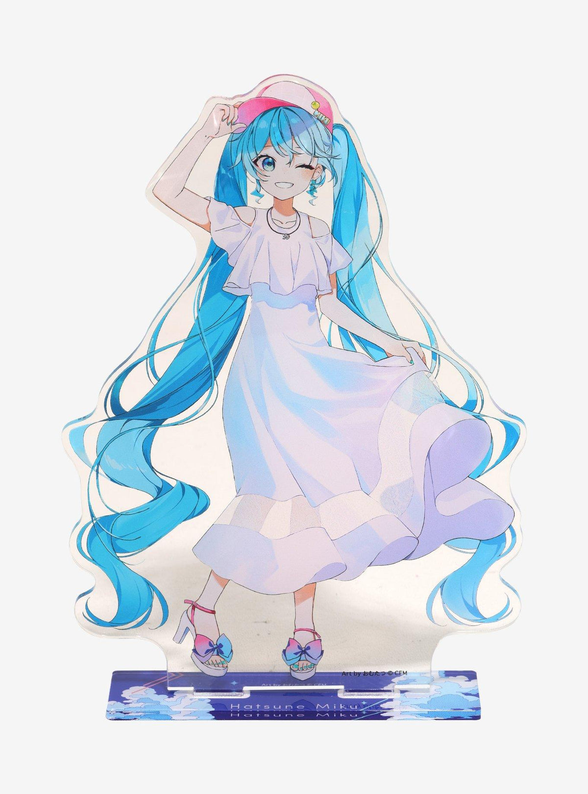Hatsune Miku con vestido blanco - figura acrílica