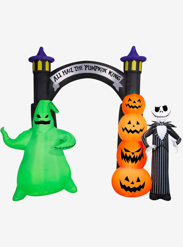 Arco inflable de Jack Skellington y Oogie Boogie
