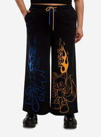 Pantalón ancho Sonic y Tails en tallas grandes