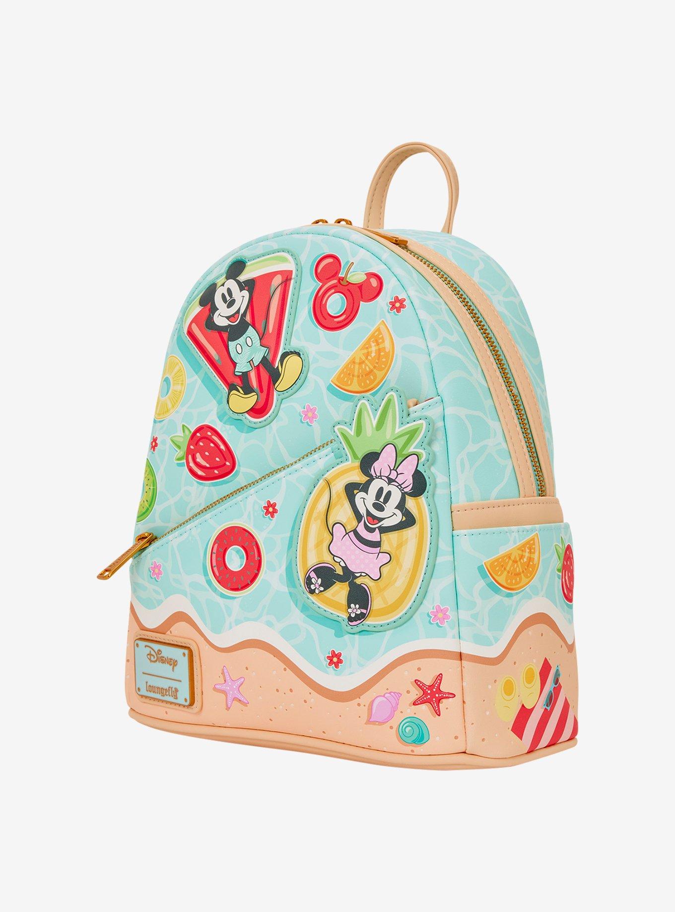 Mochila mini Disney Mickey & Minnie con escena de playa