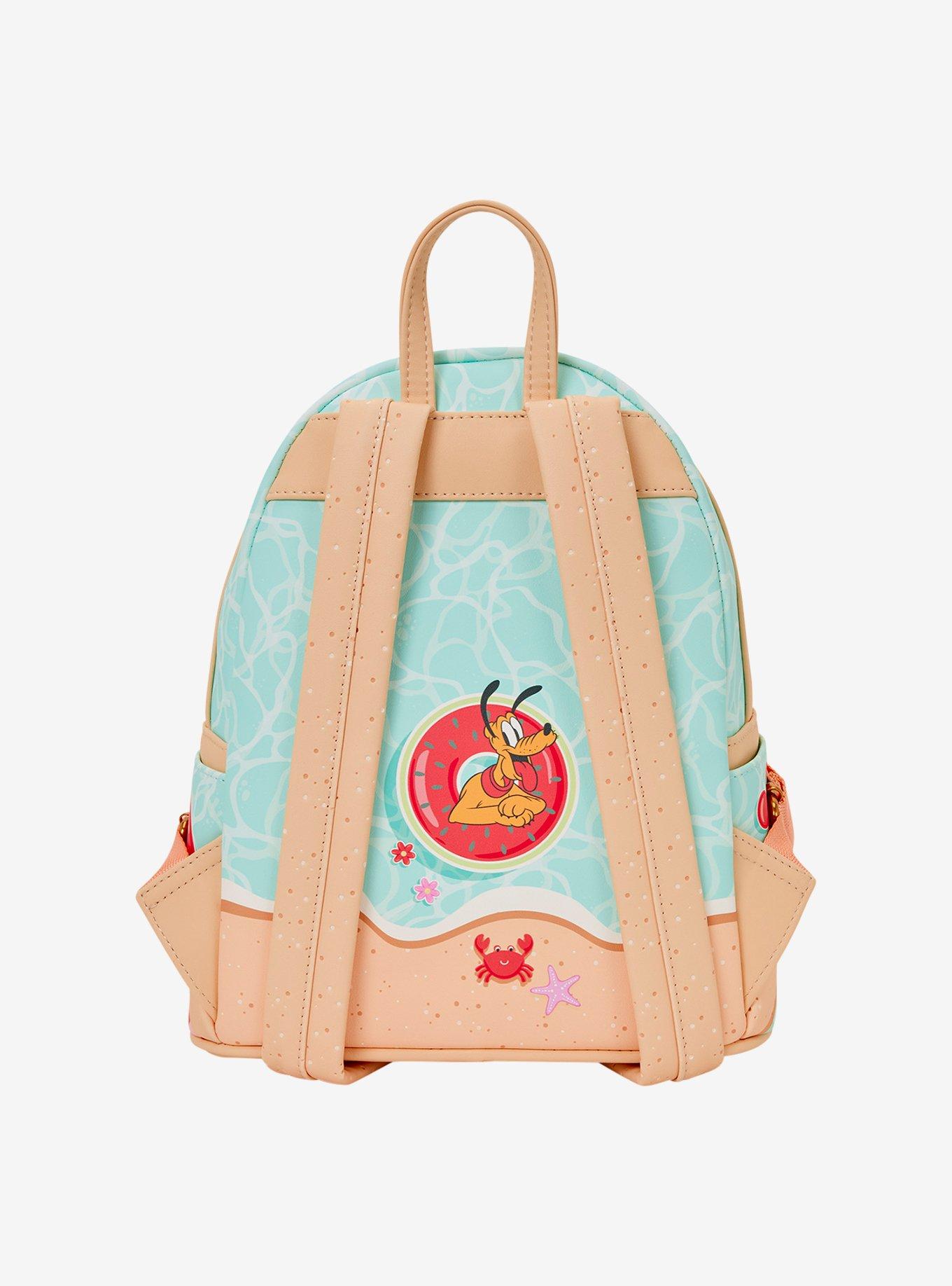 Mochila mini Disney Mickey & Minnie con escena de playa