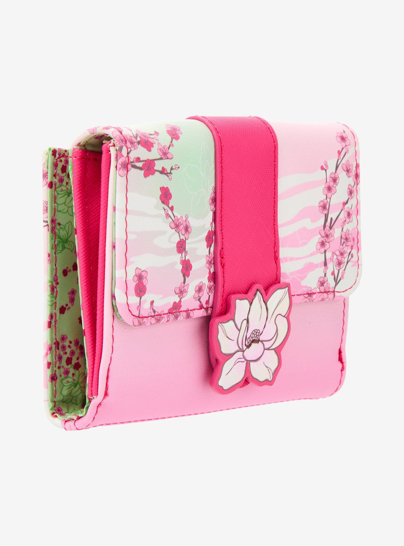 Billetera Disney Mulan con flores de cerezo