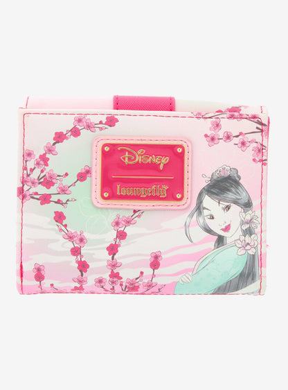 Billetera Disney Mulan con flores de cerezo