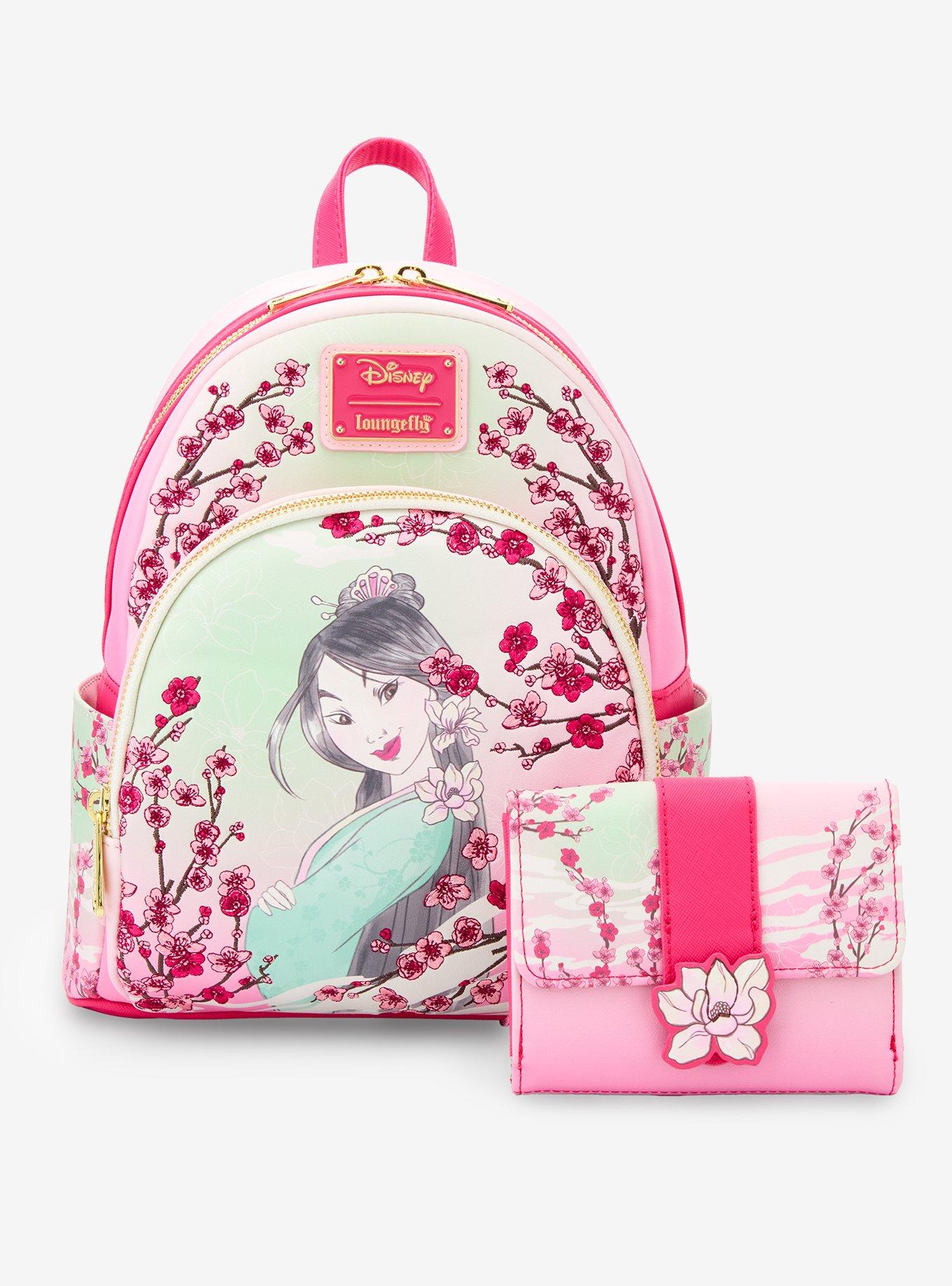 Billetera Disney Mulan con flores de cerezo