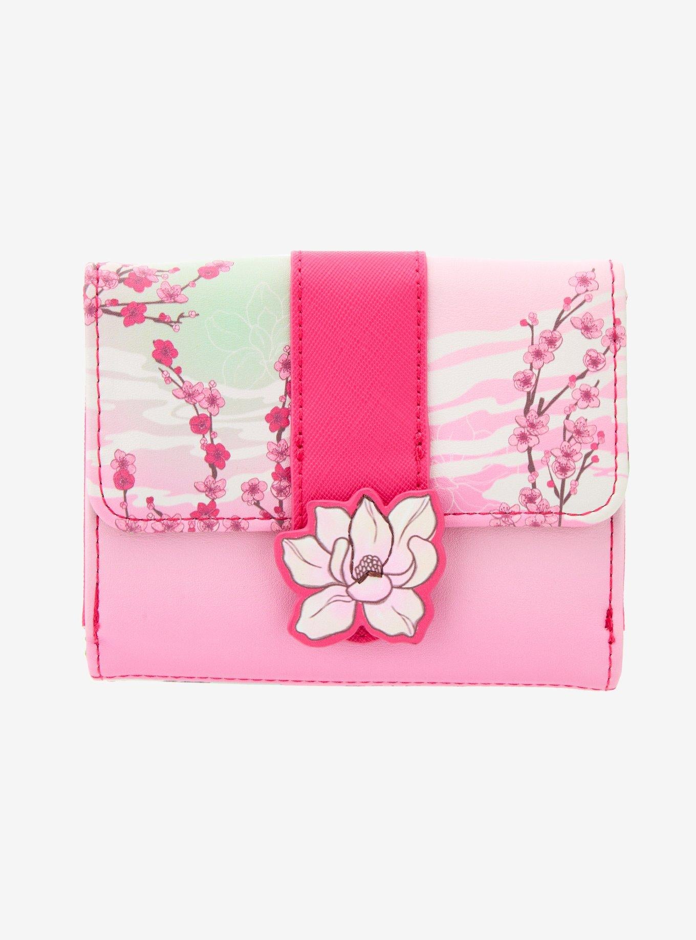 Billetera Disney Mulan con flores de cerezo