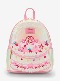 Mochila mini iridiscente de Mulan con pastel