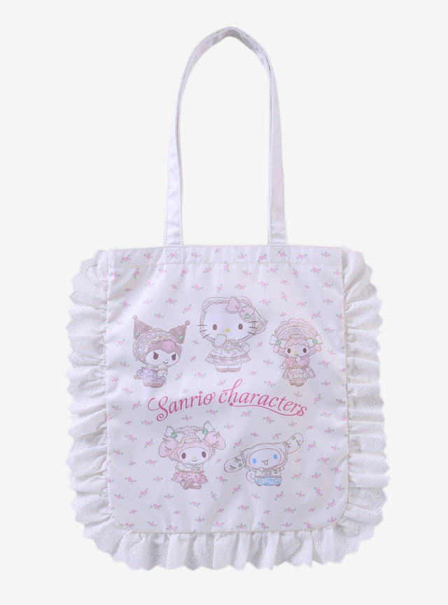Bolso tote con vuelos de encaje de Sanrio