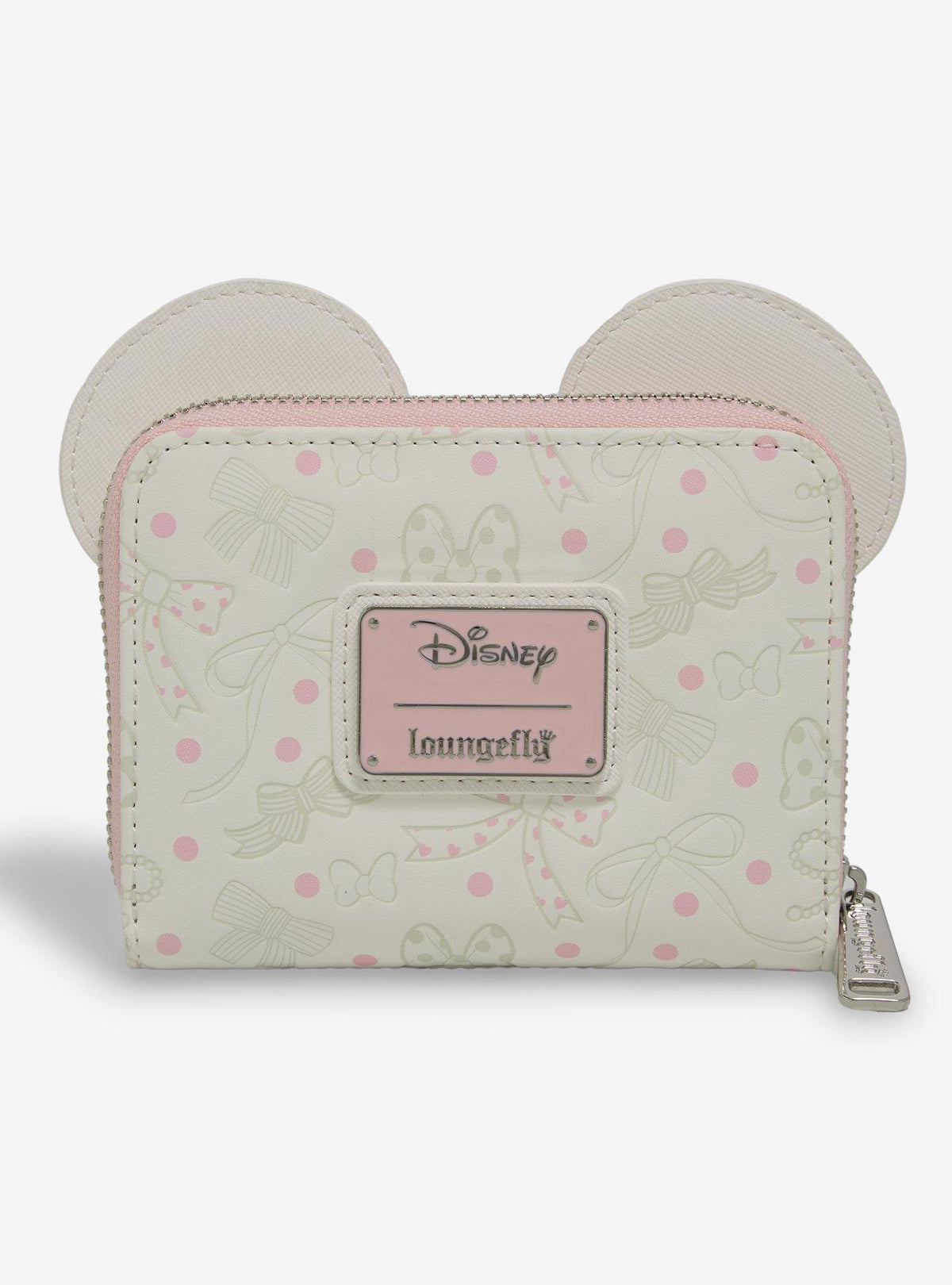 Billetera con cierre Minnie Mouse y lazos