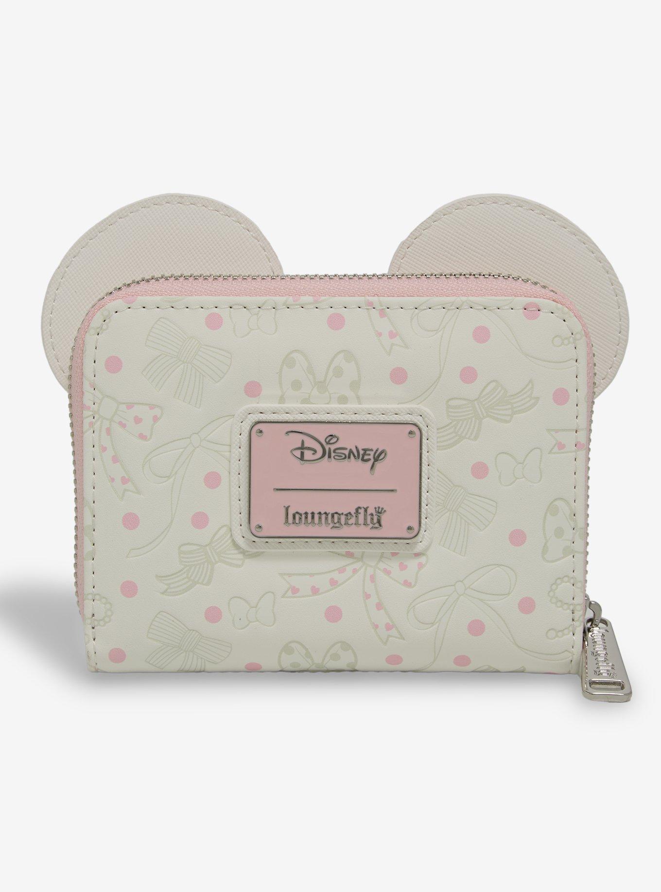 Billetera con cierre Minnie Mouse y lazos