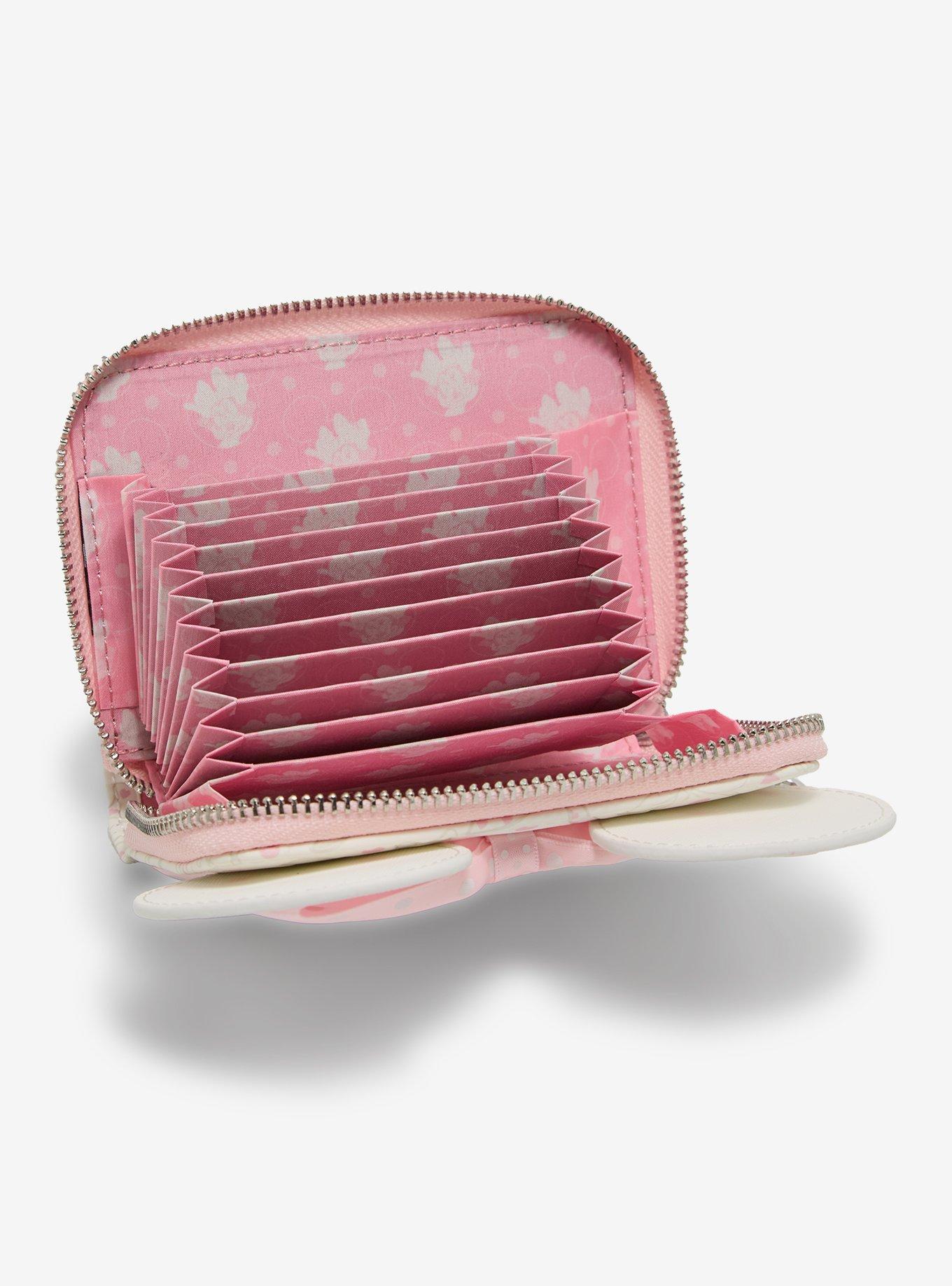 Billetera con cierre Minnie Mouse y lazos