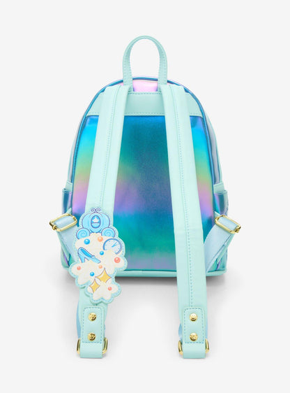 Mochila mini iridiscente de Cinderella con pastel