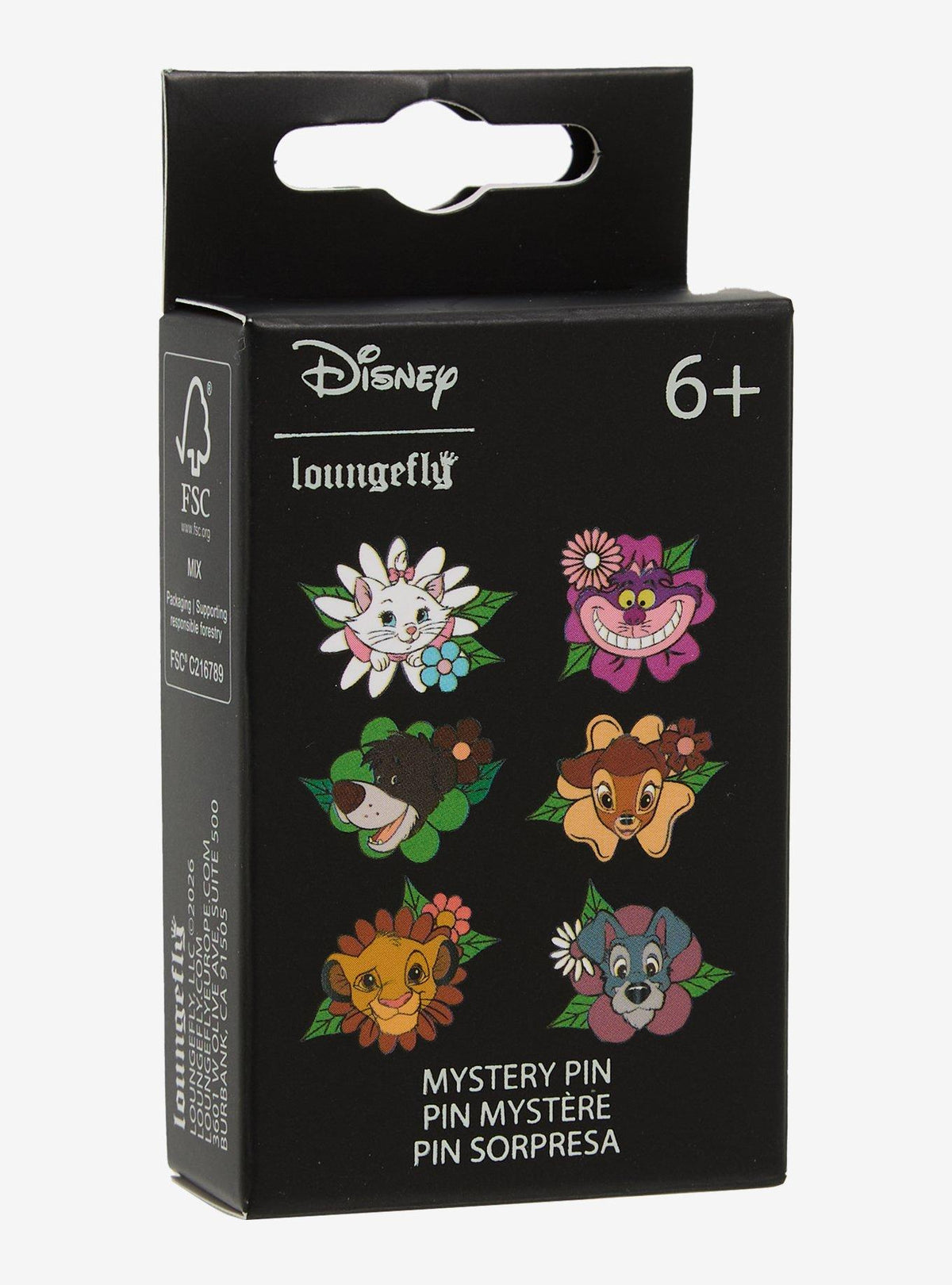 Pin esmaltado sorpresa Disney de animales y flores