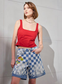 Shorts a cuadros Disney Pixar Cars para mujer