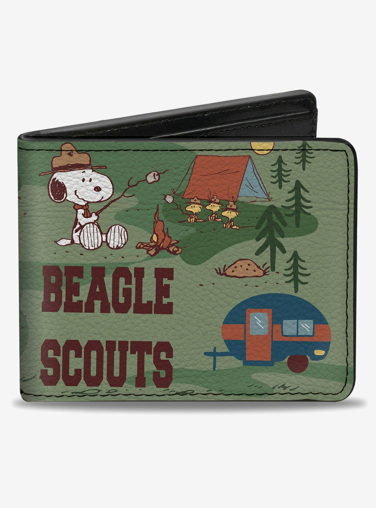 Billetera Peanuts Happy Camper con escenas de Beagle Scouts