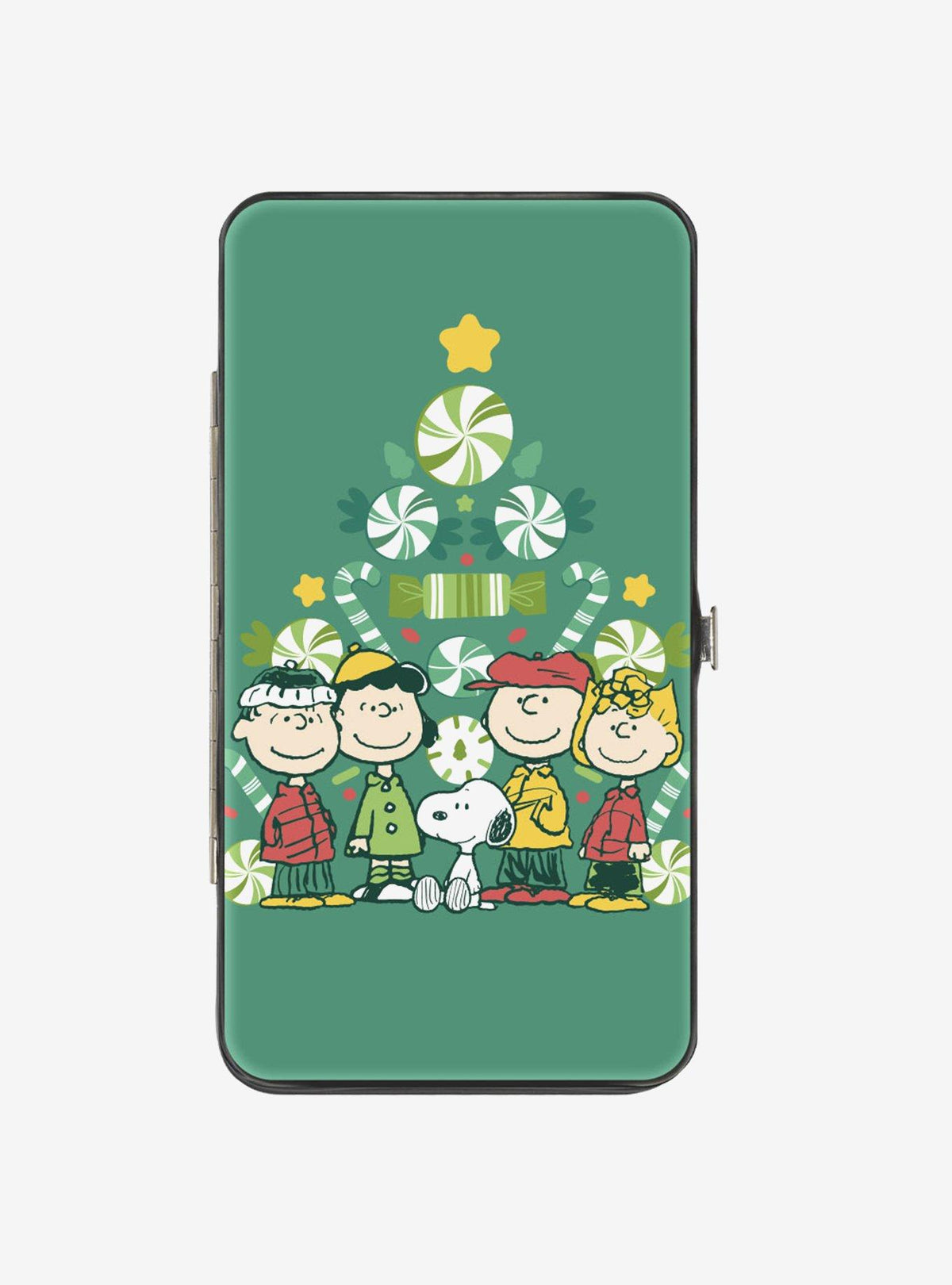 Billetera navideña Peanuts con bisagra