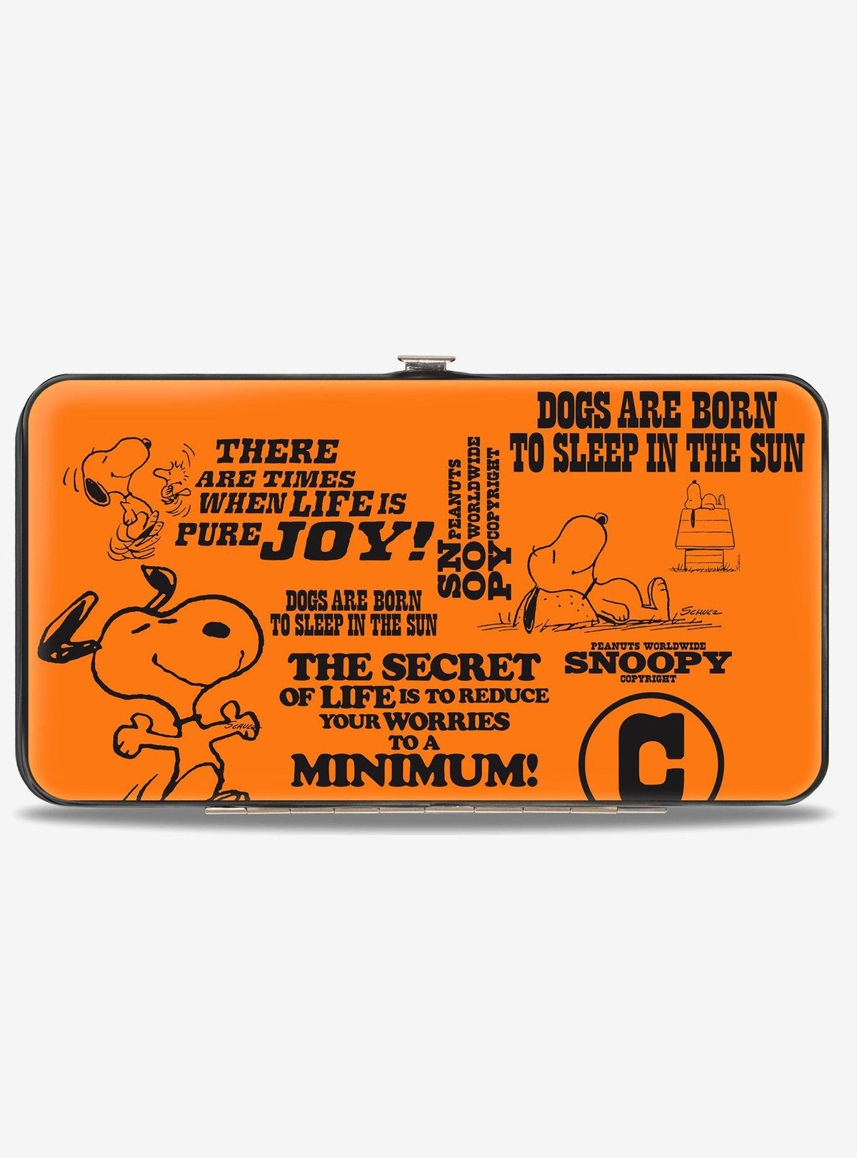Billetera con bisagra Snoopy: poses y frases